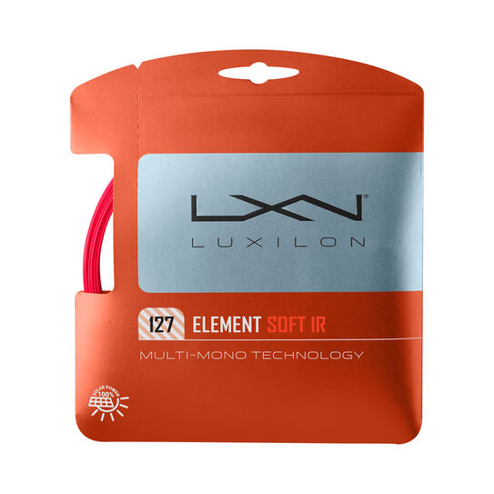 Luxilon Element IR Soft 127 Tennis String Set (Red) String (Packs) Luxilon