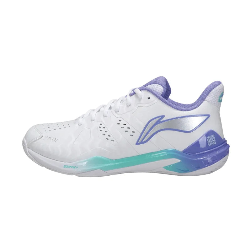 Li-Ning Thunder Badminton Shoes Unisex White/Purple