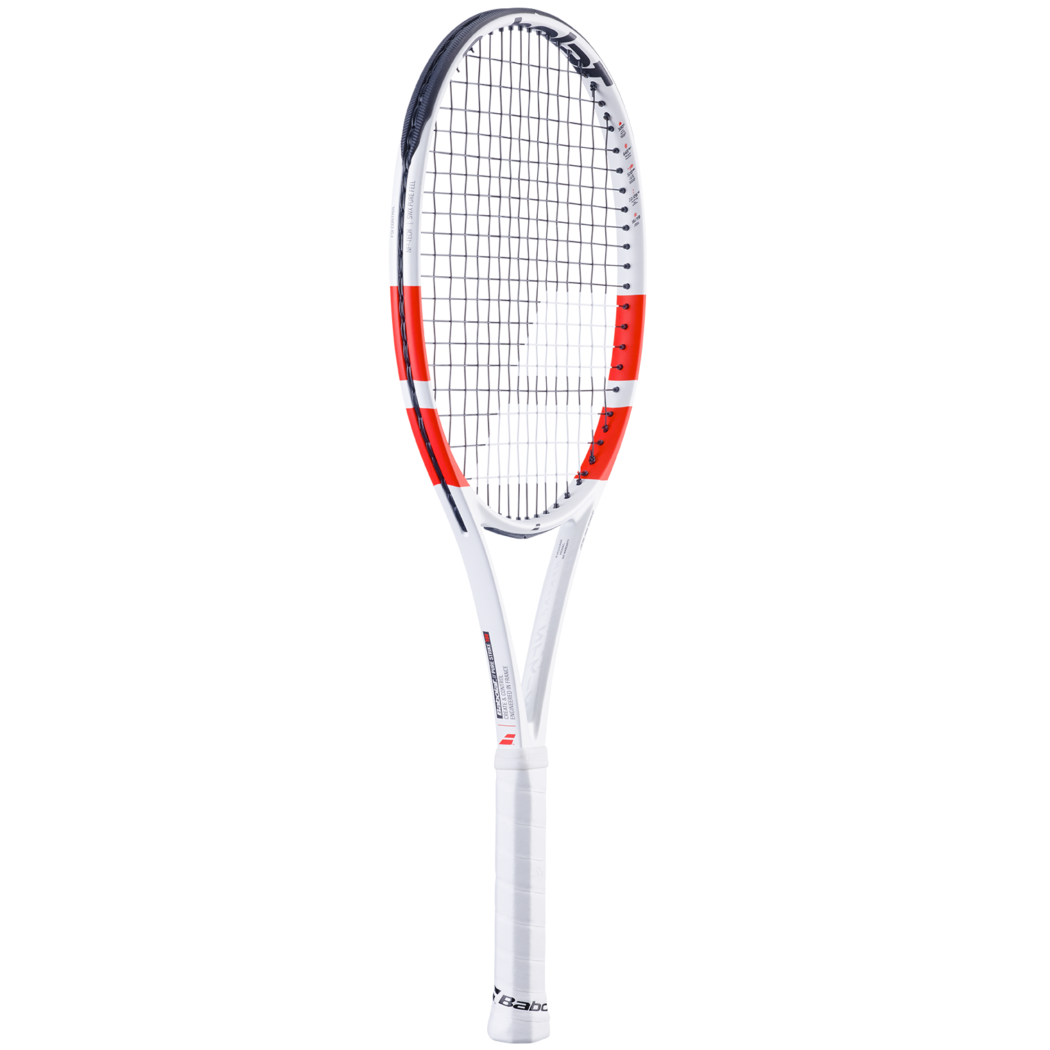 Babolat Pure Strike 100 300g Unstrung Tennis Racket (White/Red/Black)
