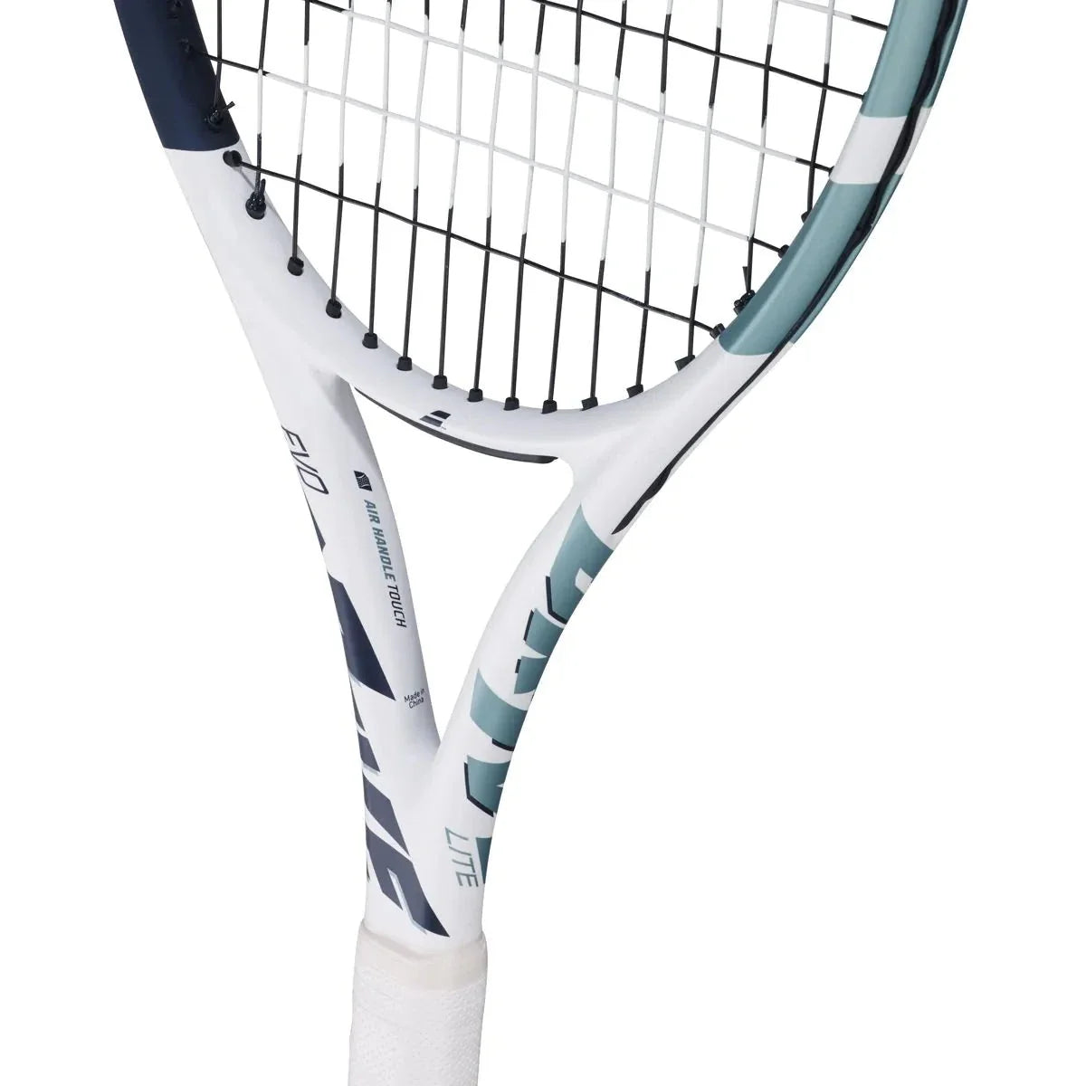 Babolat Evo Drive Lite Gen2 Tennis Racket, Strung, White, detail view