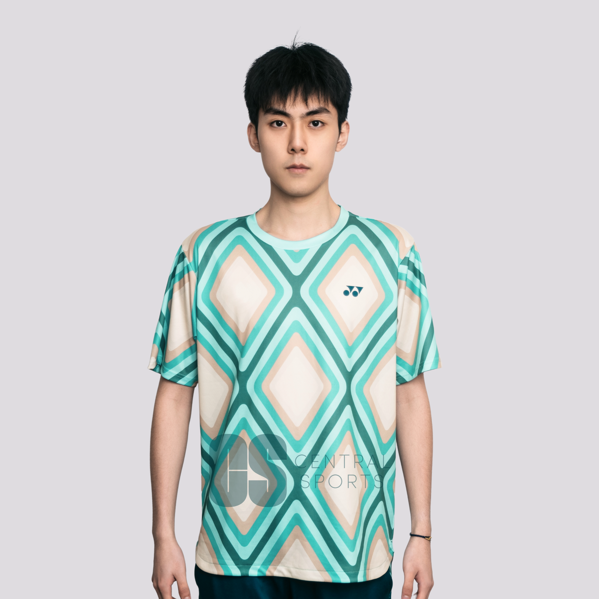 Yonex Diamond Tech T-Shirt Men Jade/Ivory Clothing Yonex