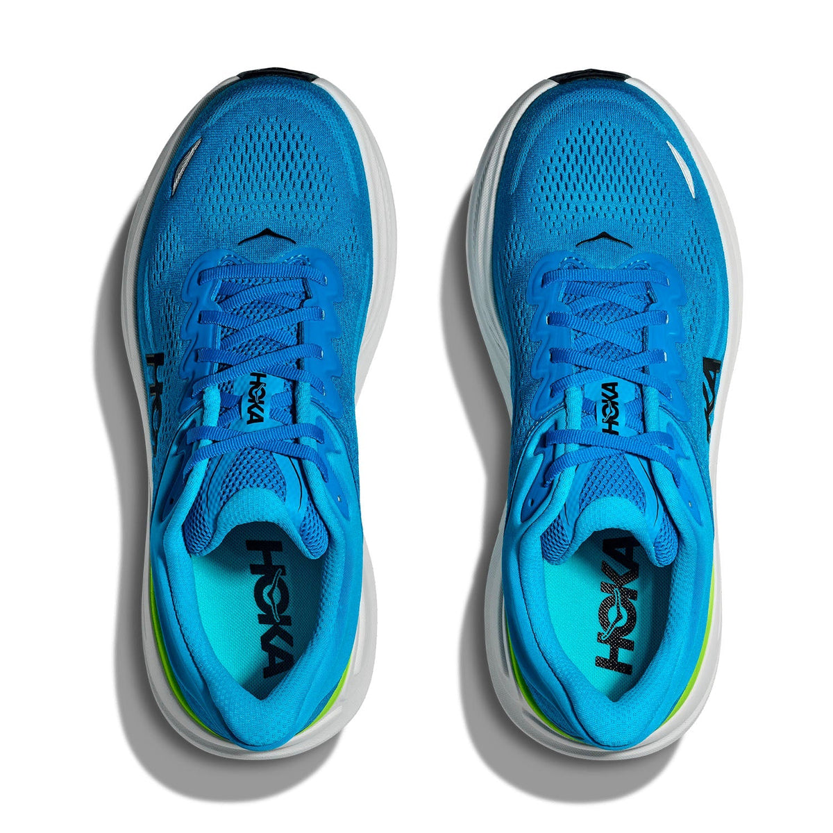 Hoka Bondi 9 Running Shoe Men, Skyward Blue/Blue, close-up detail