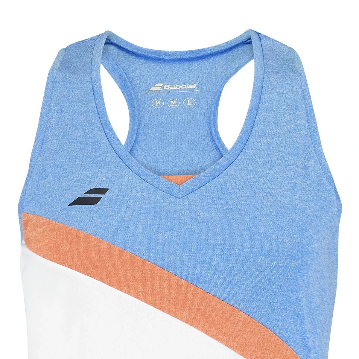 Babolat Play Tank Top Women's, White/Blue, side view
