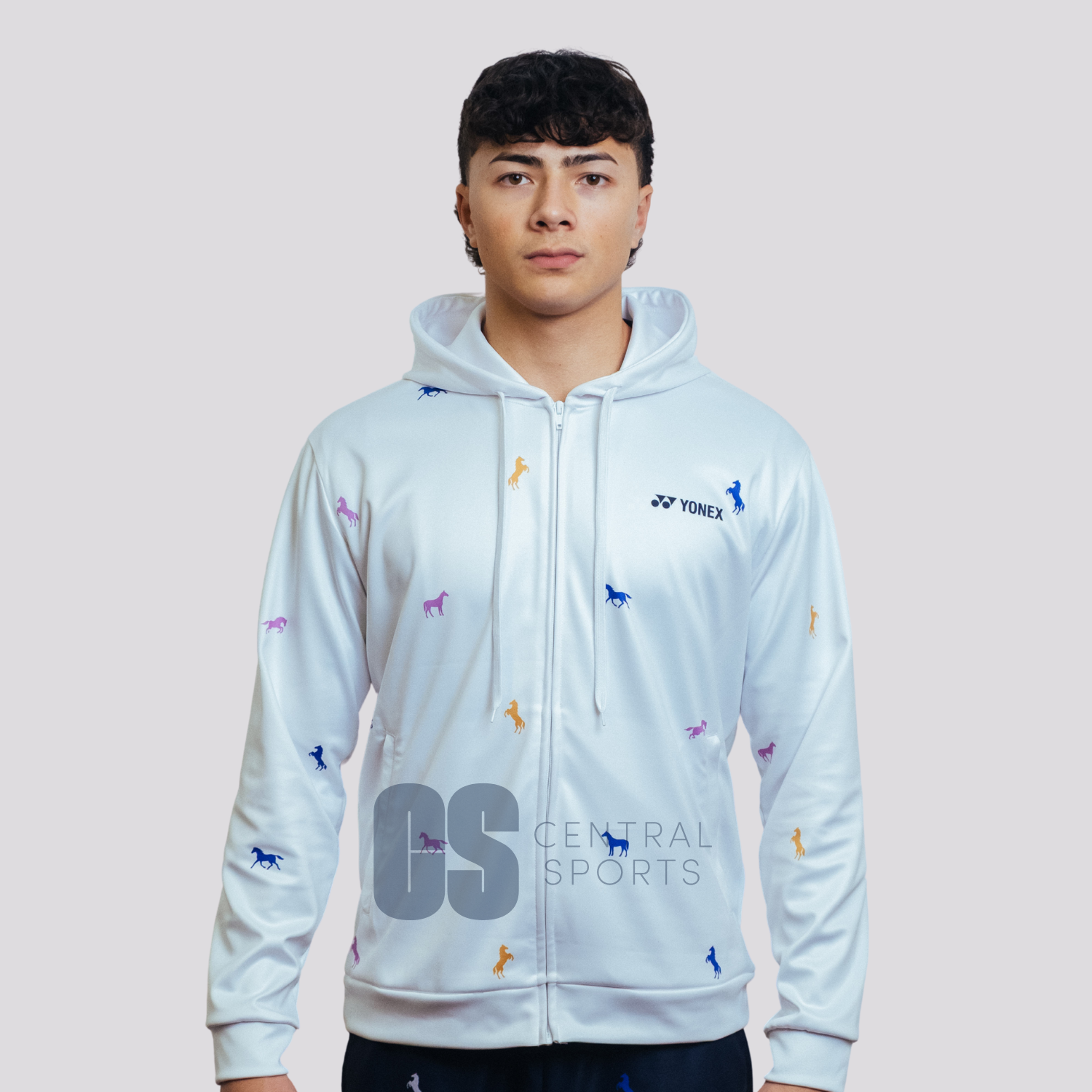 Yonex Heavenly Rider – Unisex Zip Hoodie (White) Yonex CNY2026 Zip Hood Sweat A Unisex White Clothing Yonex