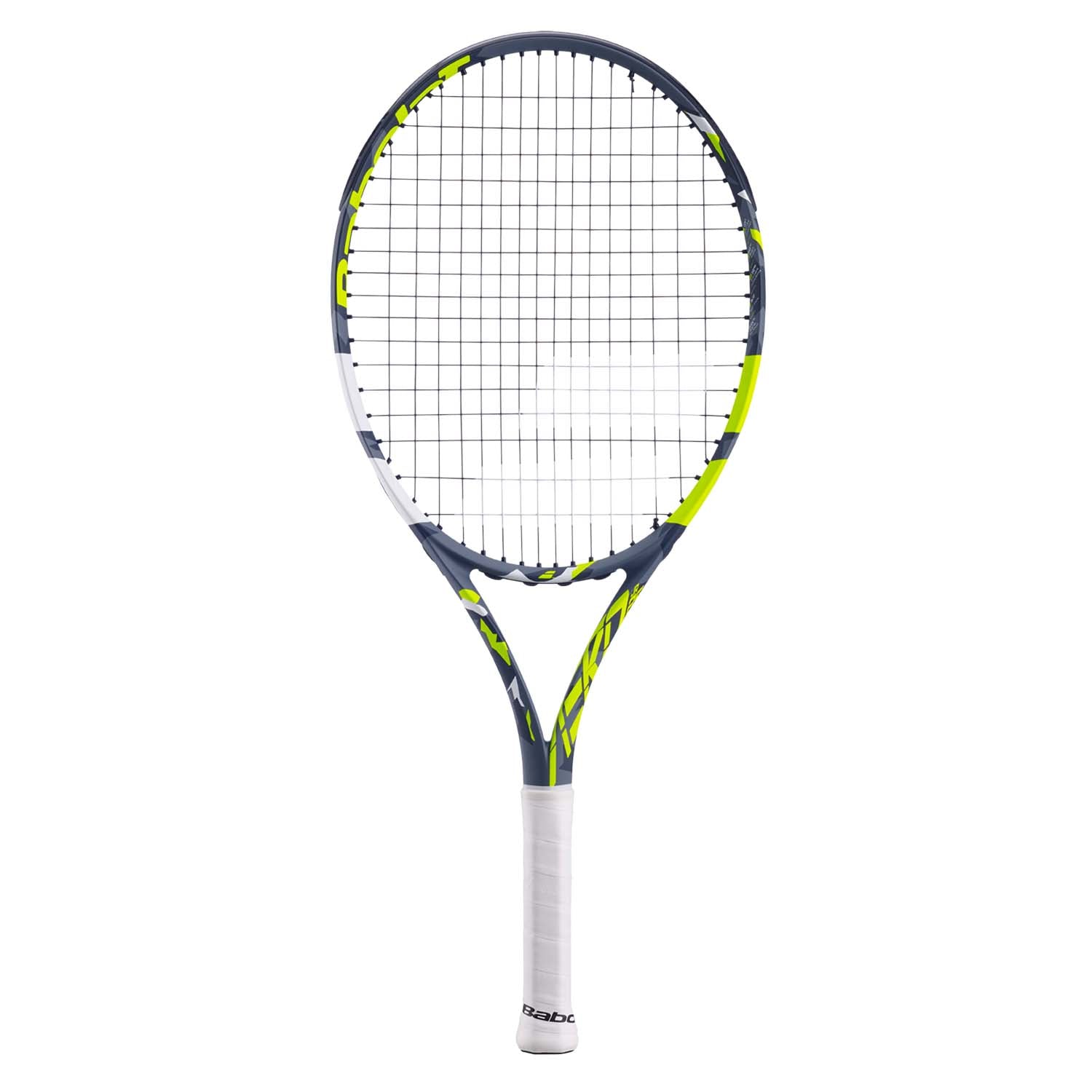 Babolat Aero Junior 26" (Grey/Yellow/White) Tennis Racket 250g - Strung Tennis Rackets Babolat