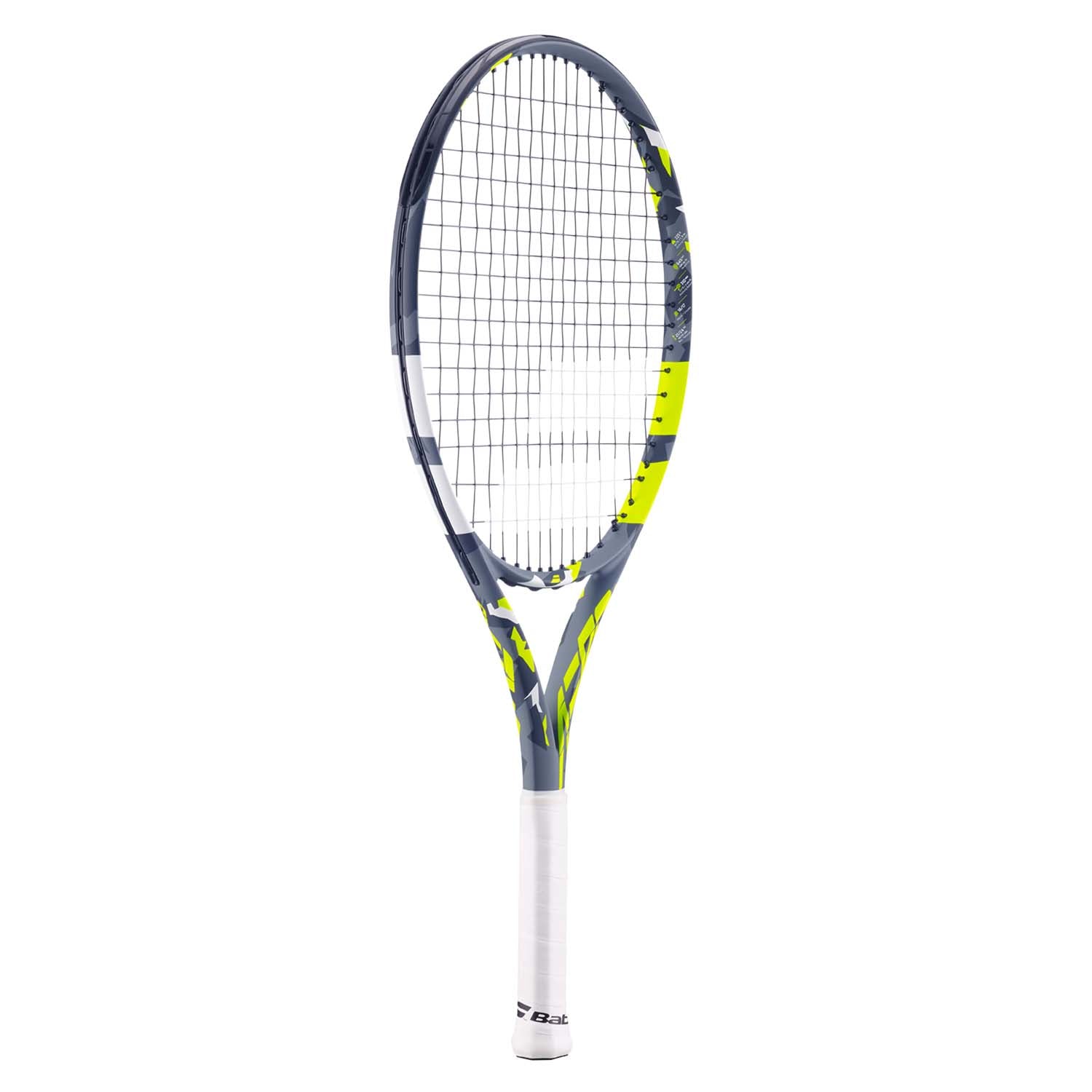 Babolat Aero Junior 25" (Grey/Yellow/White) Tennis Racket 240g - Strung Tennis Rackets Babolat