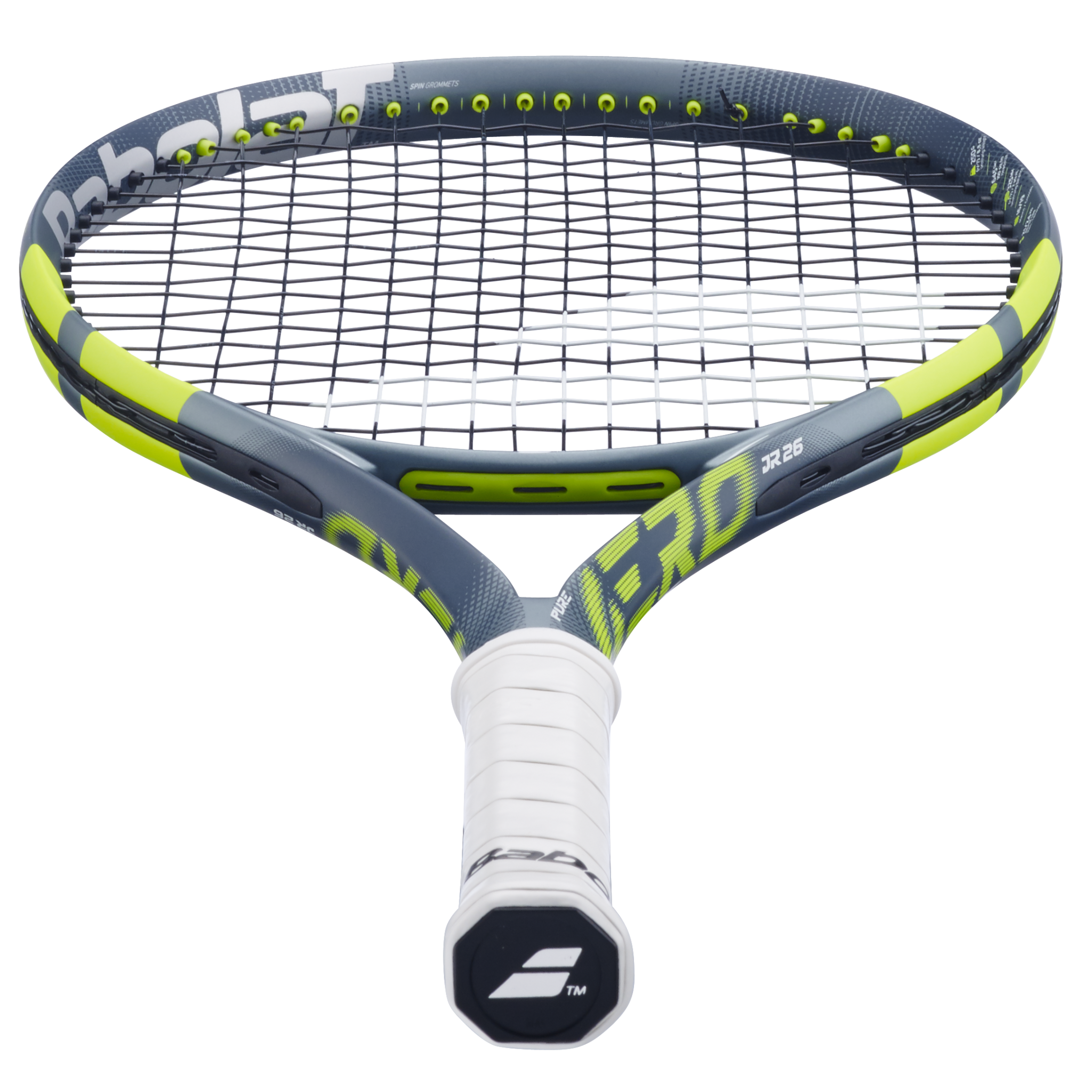 Babolat Pure Aero Junior 26 2026 Tennis Racket - Grey/Yellow Tennis Rackets Babolat