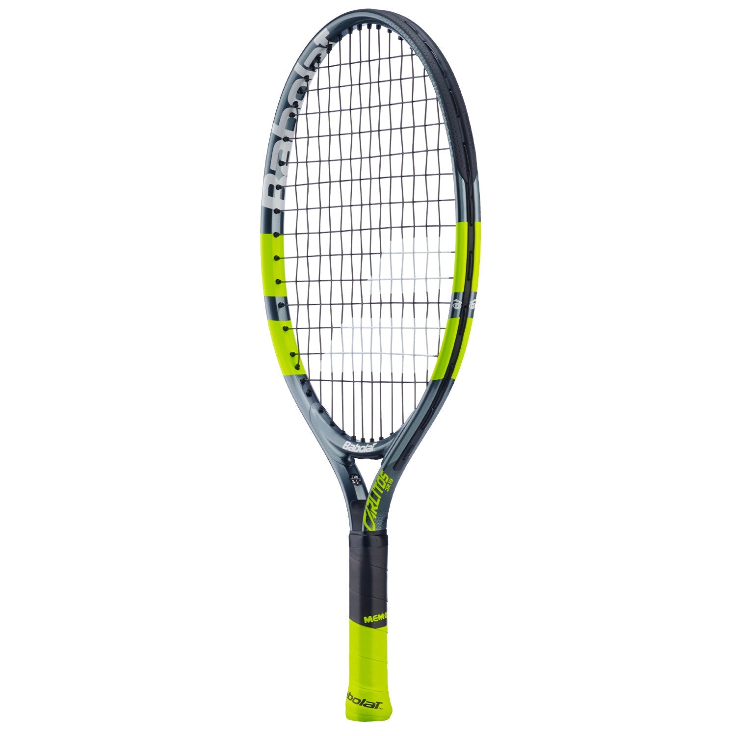 Babolat Carlitos Junior 21 2026 Tennis Racket Strung 180g - Grey/Yellow Tennis Rackets Babolat