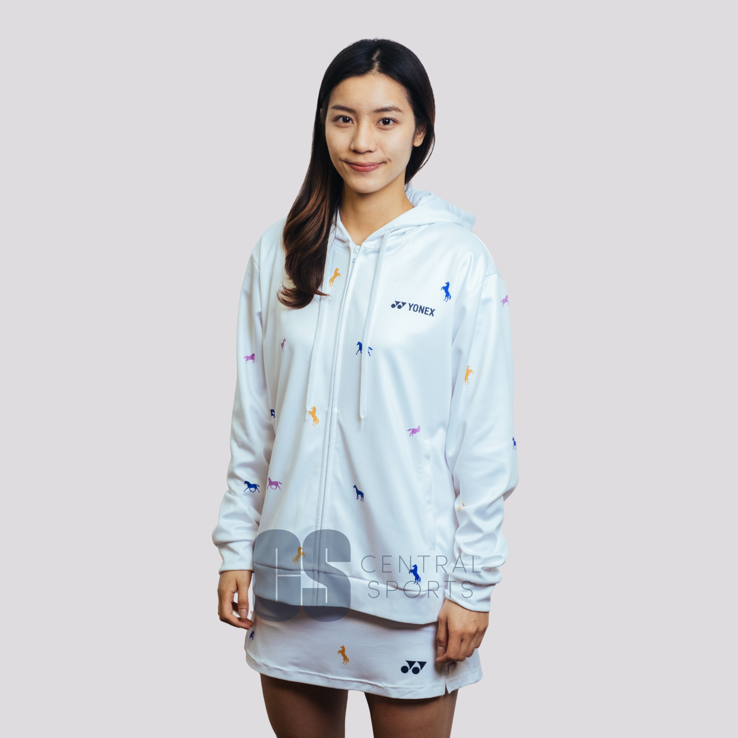 Yonex Heavenly Rider – Unisex Zip Hoodie (White) Yonex CNY2026 Zip Hood Sweat A Unisex Clothing Yonex