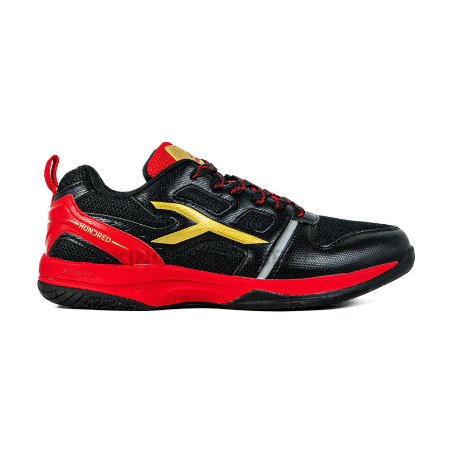 Hundred Blast Badminton Shoes - Black/Red/Gold Badminton Shoes Hundred