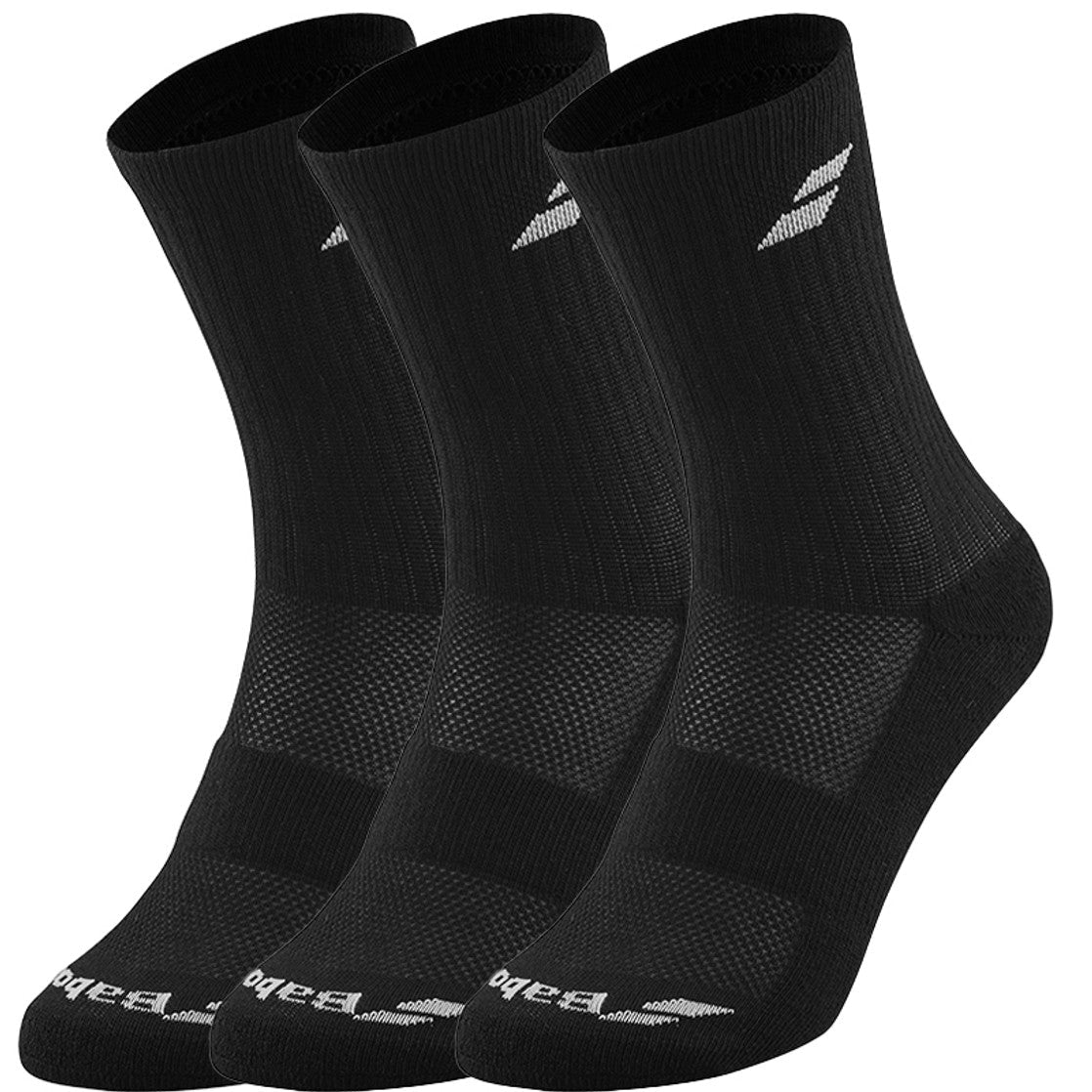 Babolat 3 Pairs Pack Sock Unisex - Black/White Black Clothing Babolat