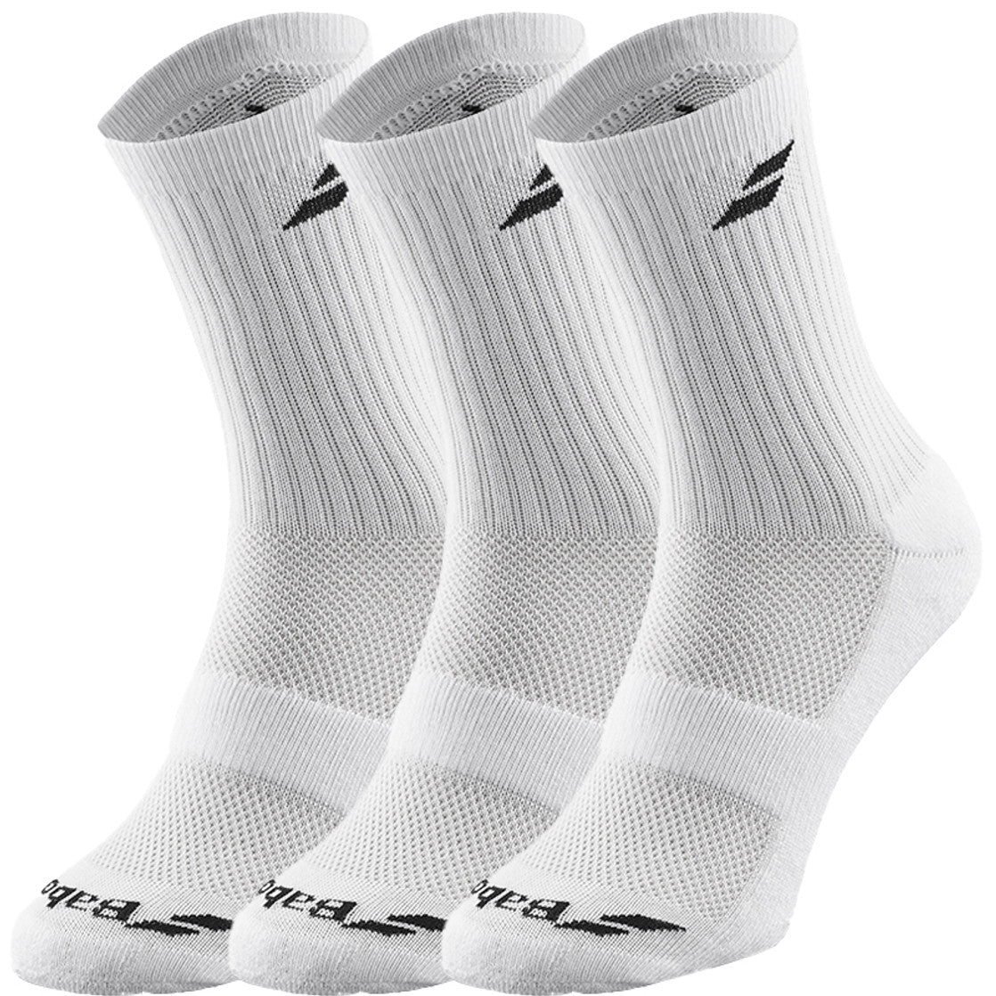 Babolat 3 Pairs Pack Sock Unisex - Black/White White Clothing Babolat