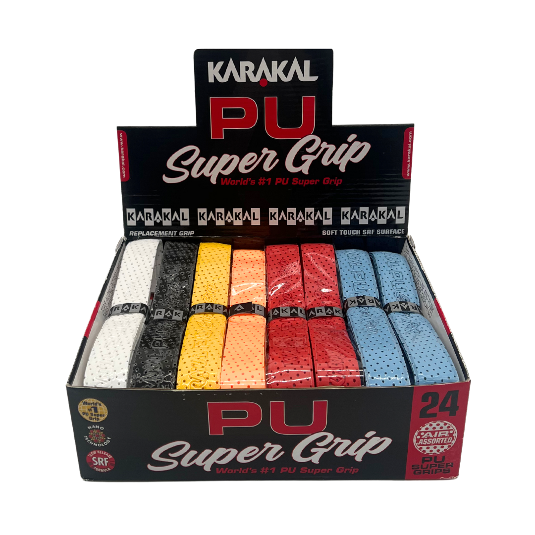Karakal PU Super Grip Air Replacement Grips - 24 Pack Multi 24 Pieces Replacement Grips Karakal
