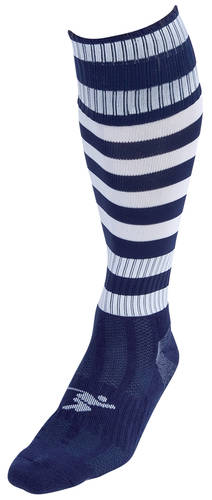 Precision Hooped Pro Football Socks Unisex - Navy/White Navy White 7-11 Clothing Precision