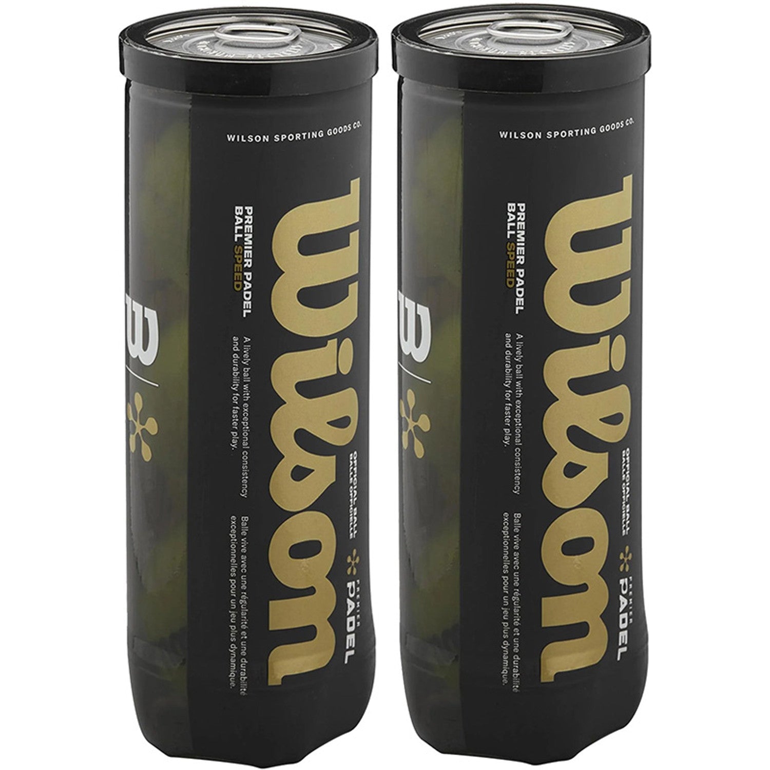 Wilson Premier Padel Speed Bi-Pack Tennis Ball - Yellow Yellow One Size Padel Balls Wilson