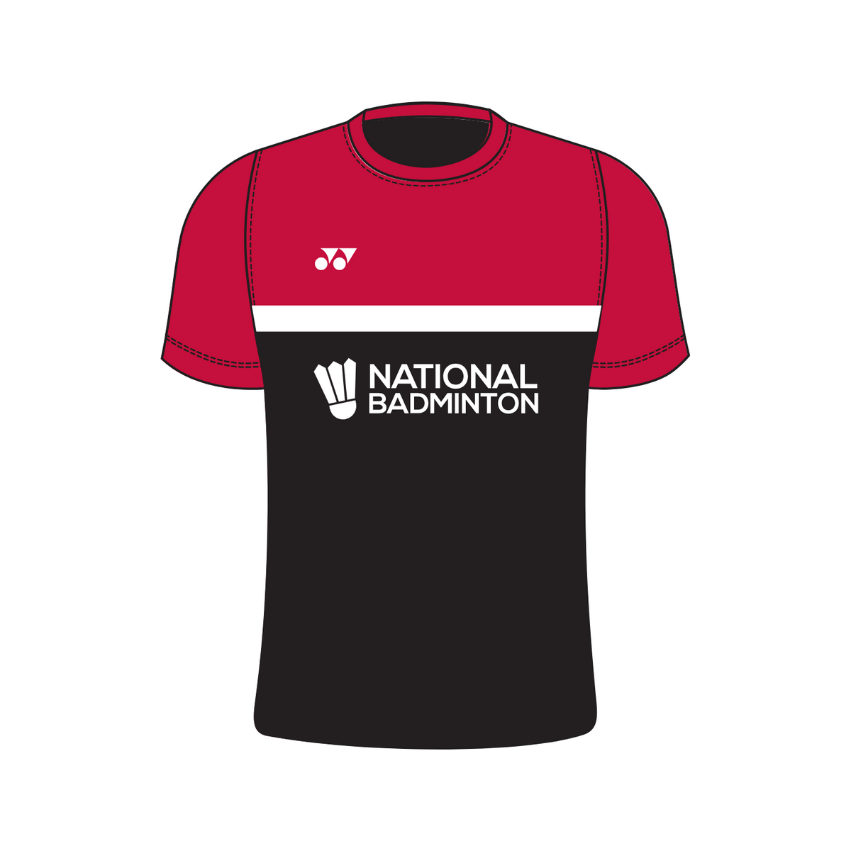 National Badminton Yonex T006 Power Crew Neck T-Shirt Women - Red Clothing Yonex Teamwear