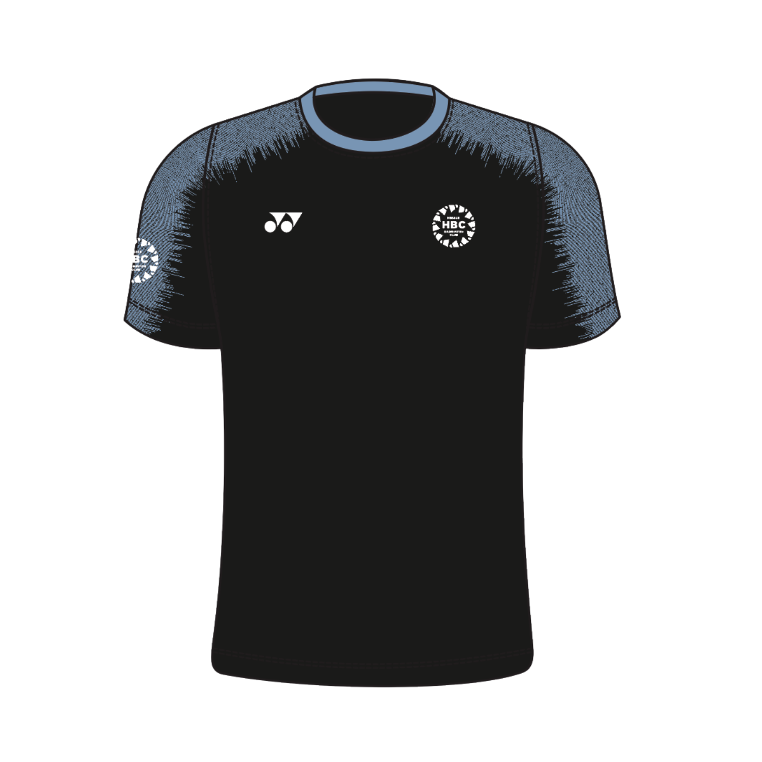 Hessle and District Badminton Club T007 Steel Crew Neck T-Shirt Men - Black/Indigo/Blue