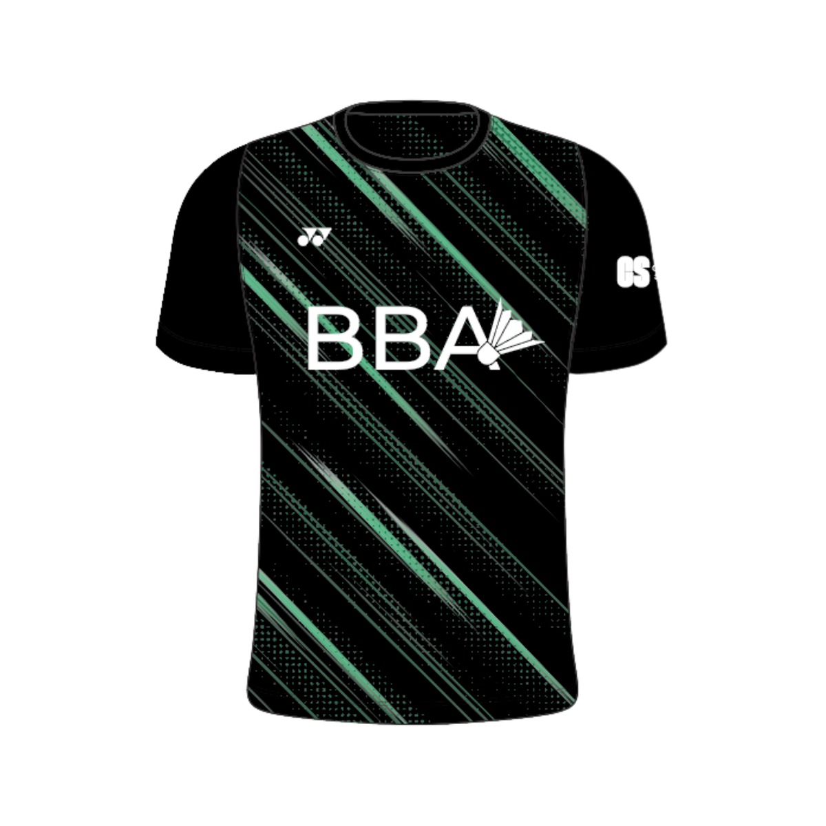 Yonex Kit Teamwear BBA T011 Flash Crew Neck T-Shirt Men - Black/Green Clothing Yonex Teamwear
