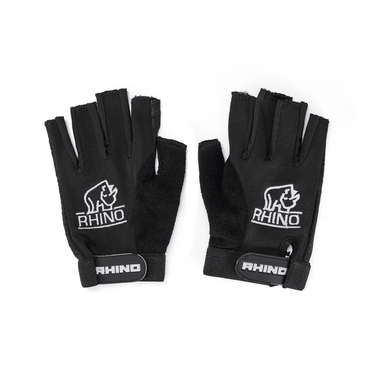 Rhino Pro Half Finger Mitts - Black & Fluo Yellow Gloves Rhino