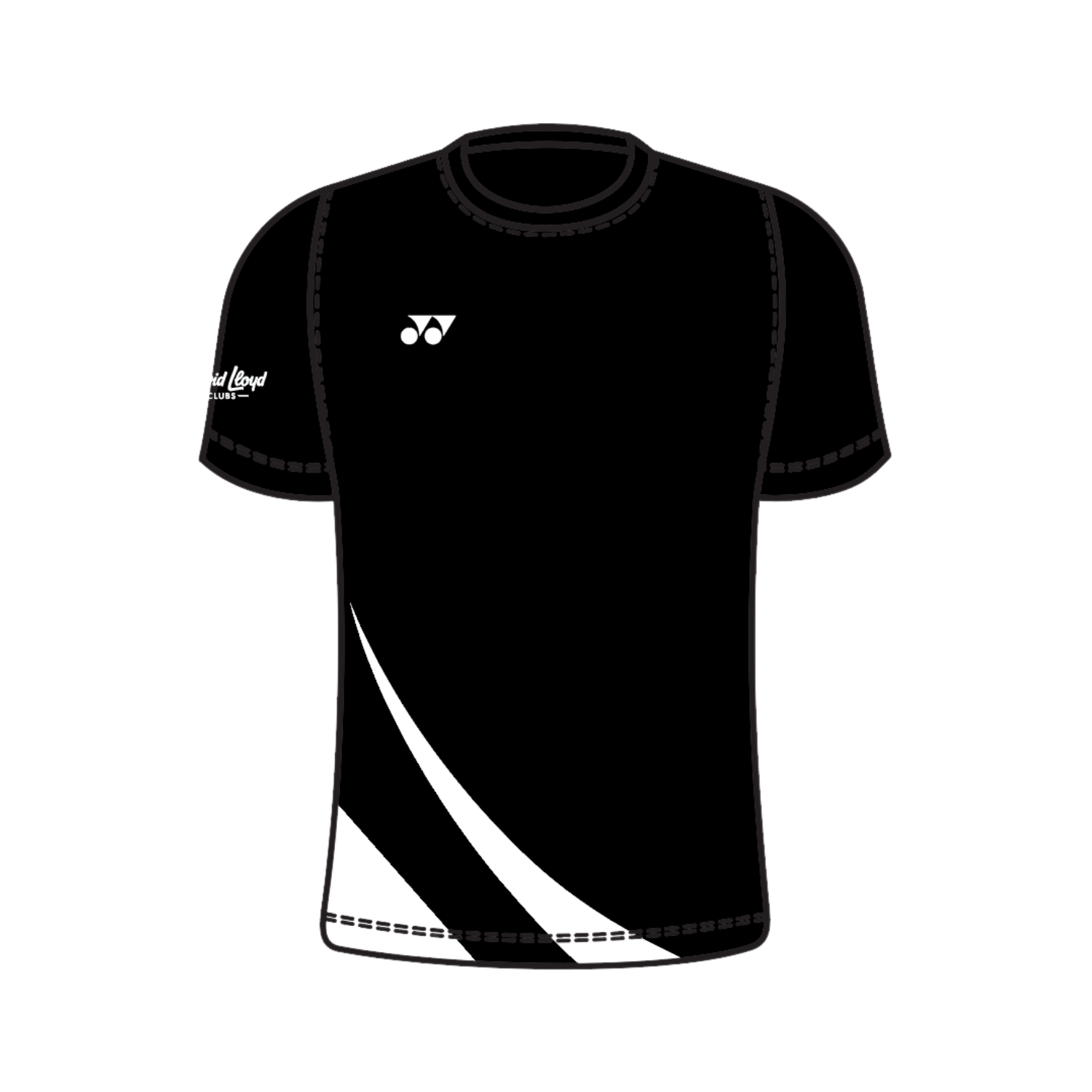 Yonex Kit T004 David Lloyd Clubs Beast T-Shirt Crew Neck Junior - Black/White