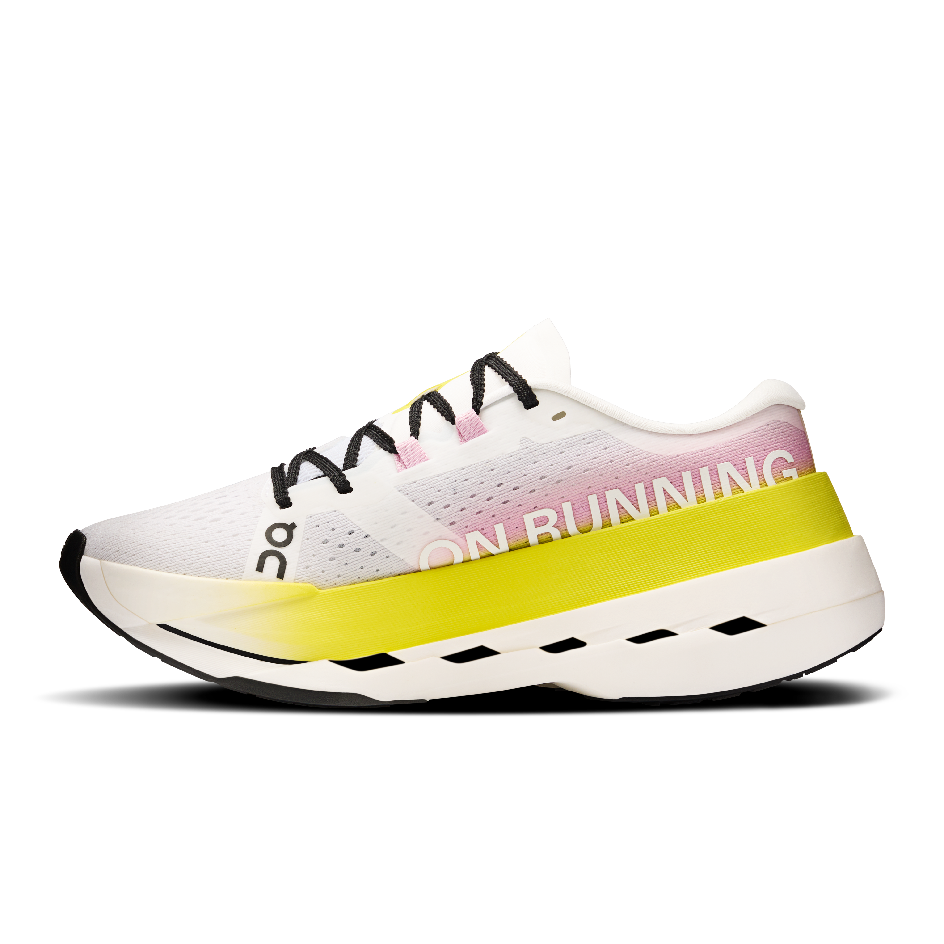 On Running Cloudboom Max Running Shoe Women - White/Yellow Running Shoes On Running