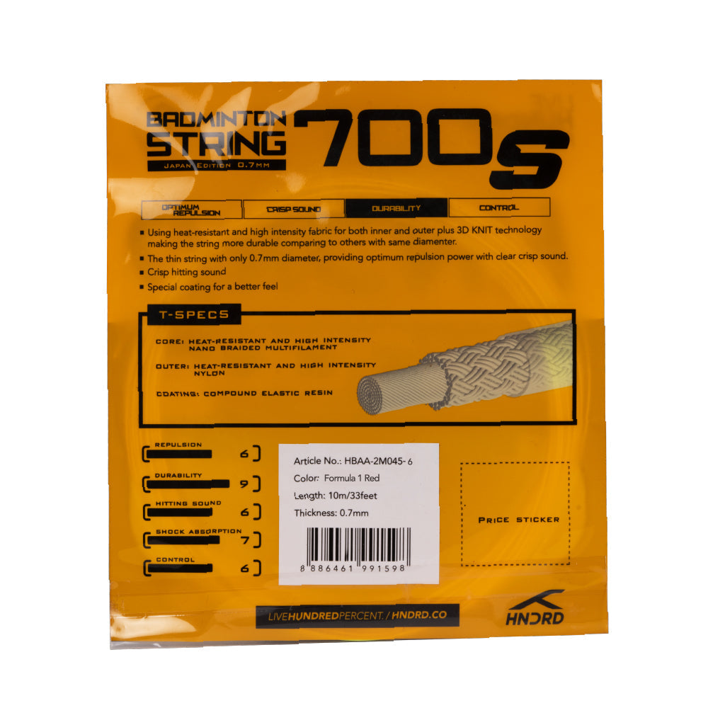 Hundred 700 S (HBAA-2M045-6) Badminton String String (Packs) Hundred