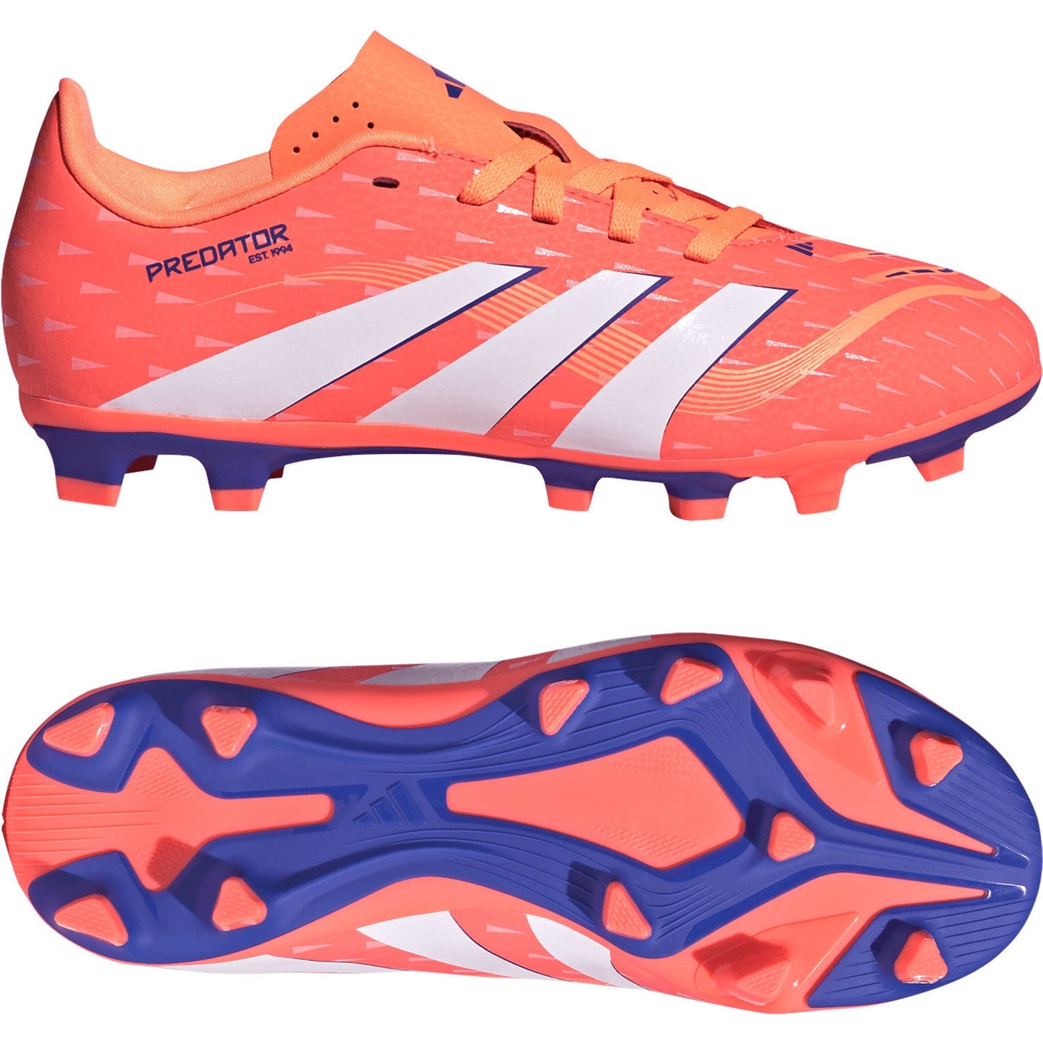 Adidas Predator Club FG/MG Football Boots Junior - Coral/White shoes Adidas