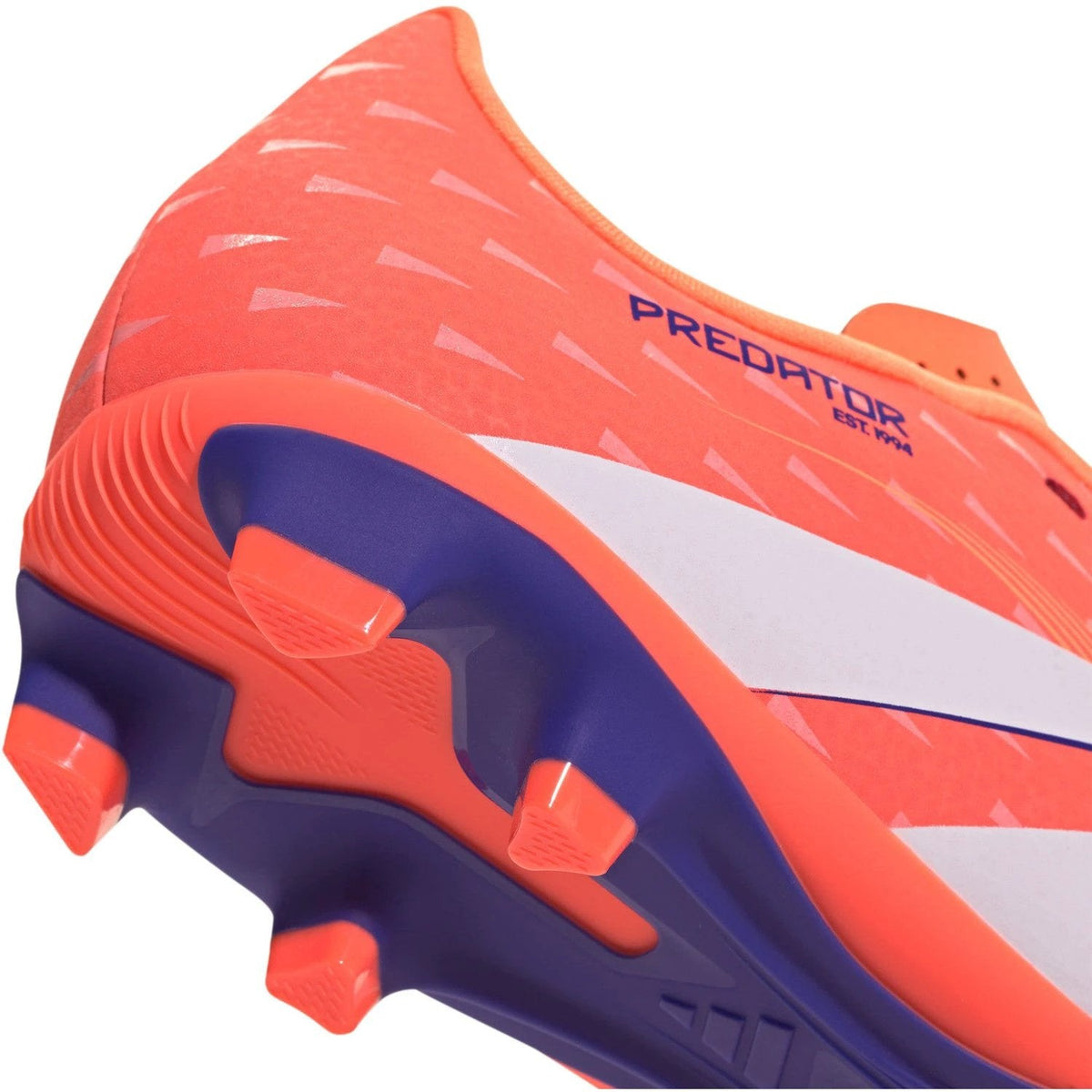 Adidas Predator Club FG/MG Football Boots Junior, Coral/White, back view