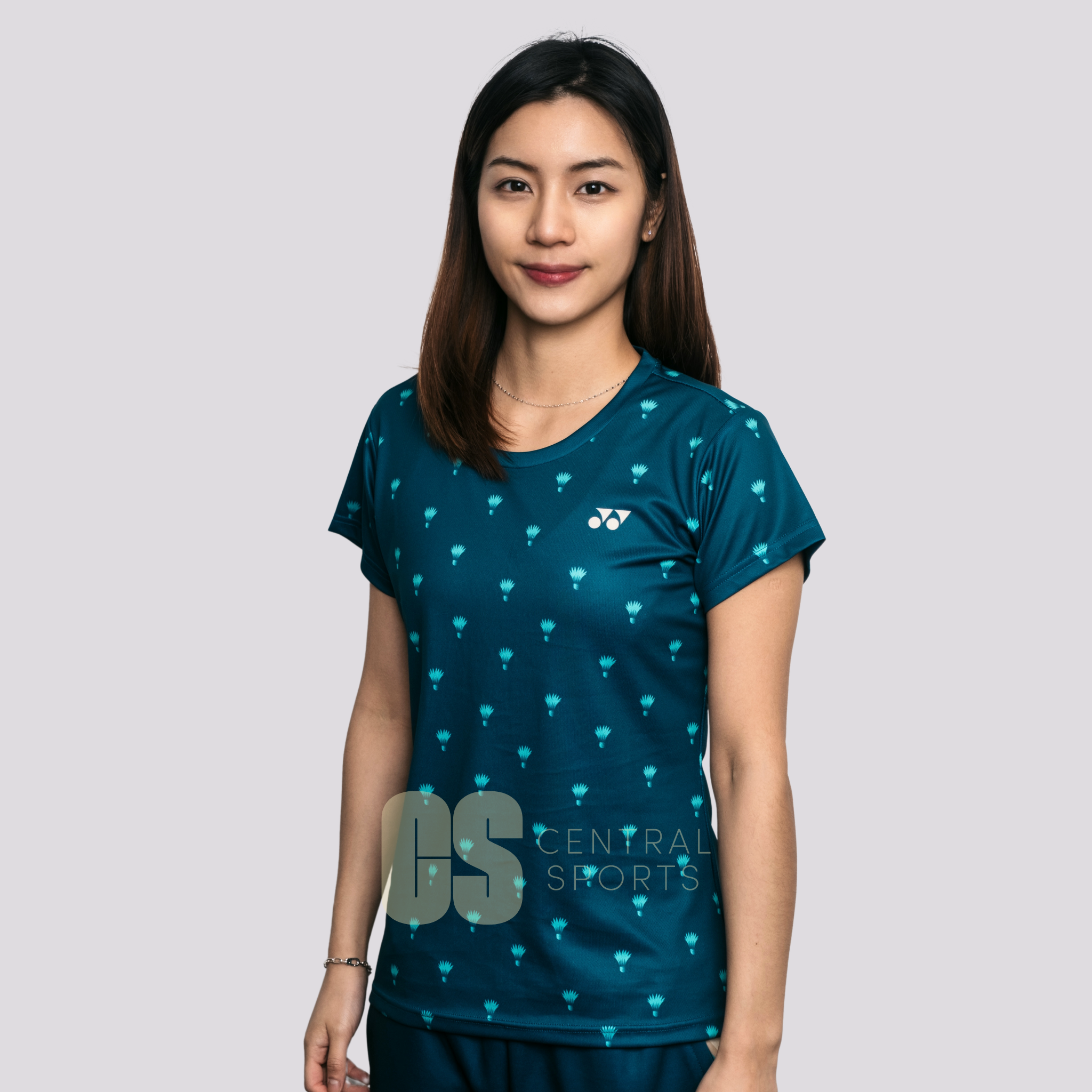 Yonex Coiled Snake Women Tech T-Shirt Dark Jade Clothing Yonex