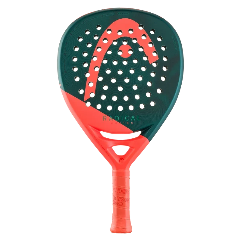 Head Radical Motion 2026 Padel Racket, Black/Fluo Orange, back view