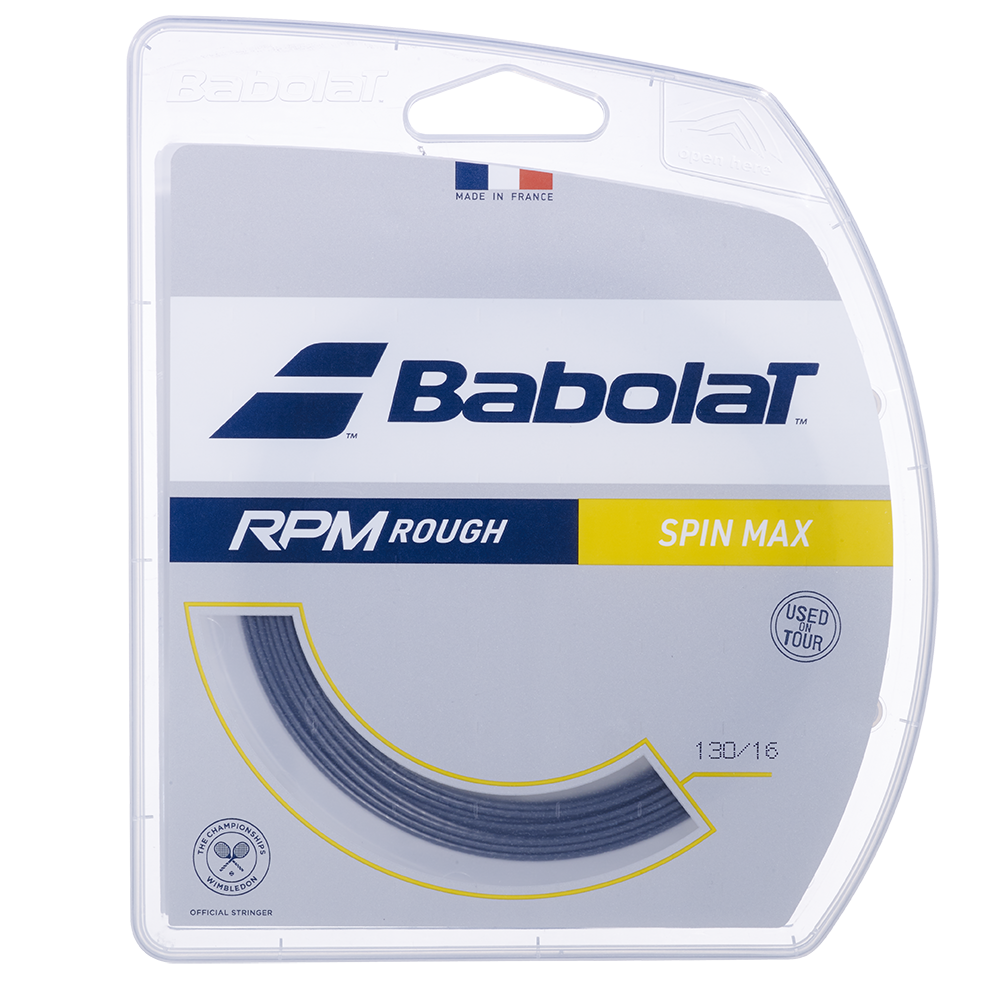Babolat RPM Rough 1.25mm/12M Tennis String - Dark Grey 12m set Dark Grey String (Packs) Babolat