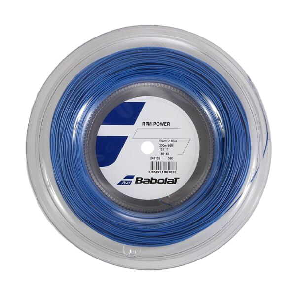 Babolat RPM Power 200M Tennis String - Blue Electric Blue String (Reel) Babolat
