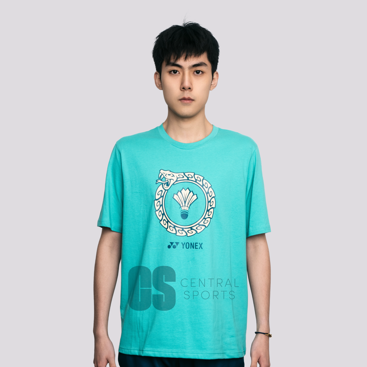 Yonex Snake Ring Mens Cotton T-Shirt Jade Jade Clothing Yonex