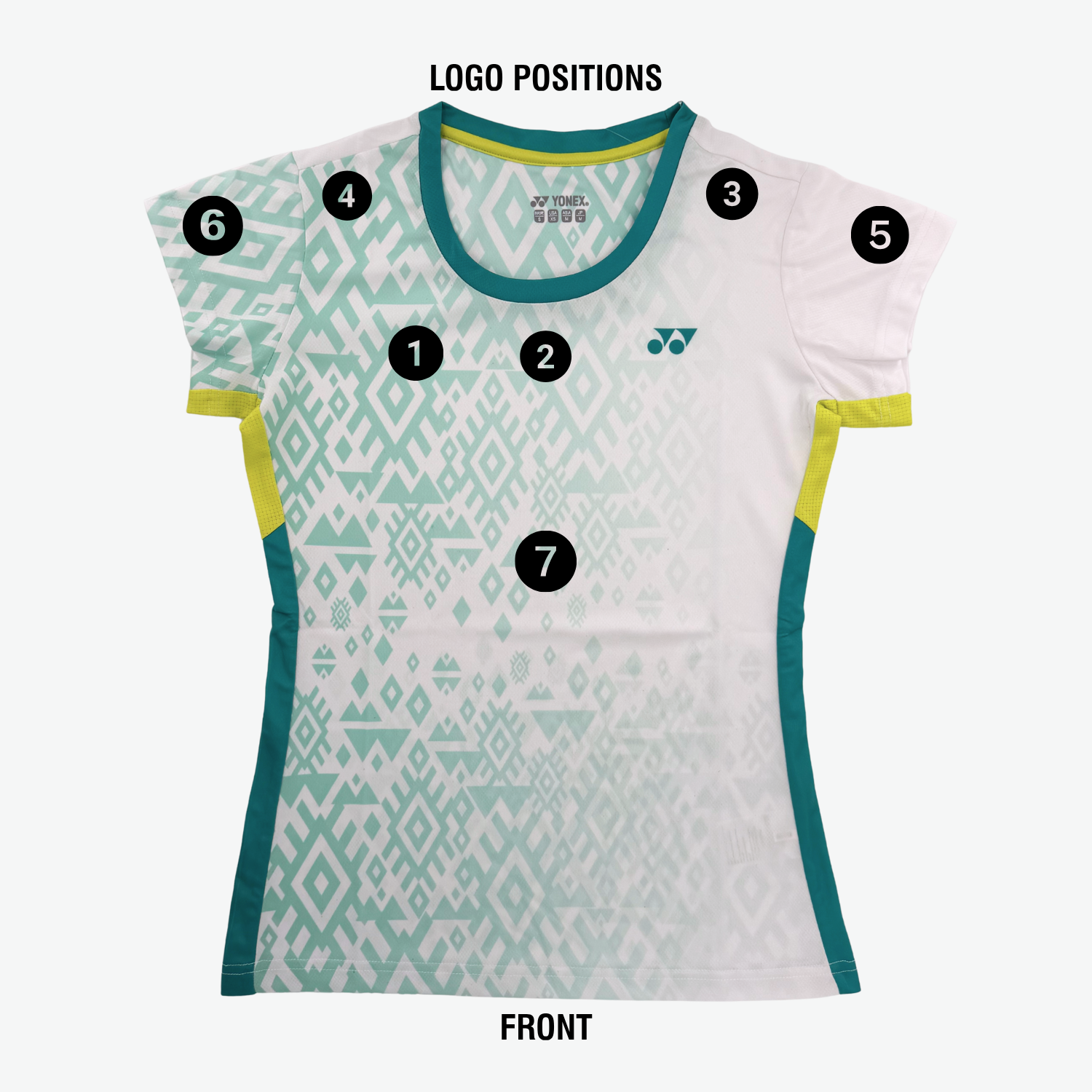 Yonex YTL 11 Batik Fade 2 Womens T-Shirt White Green
