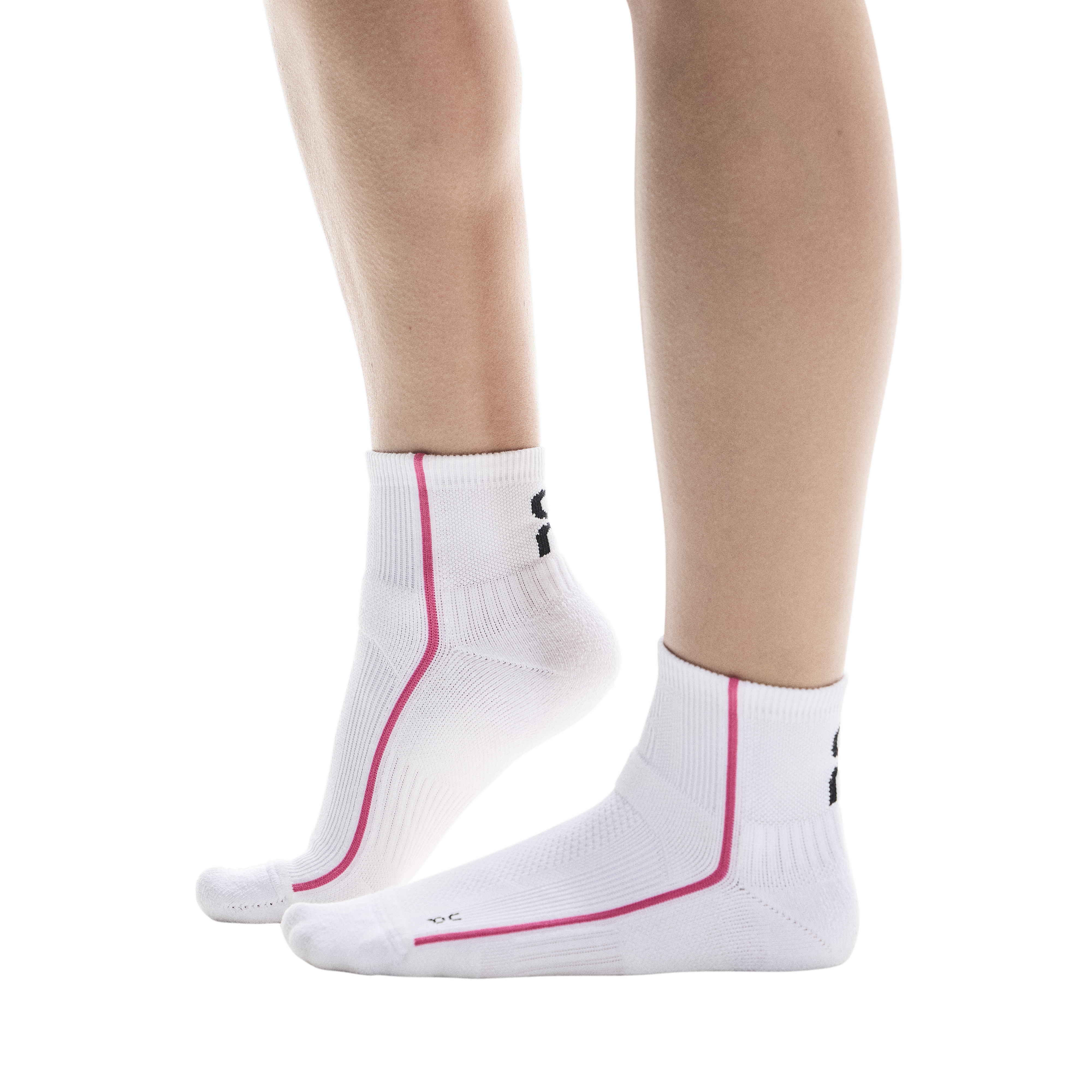 On Court Sock Mid 1 Unisex White Pink Clothing On Running