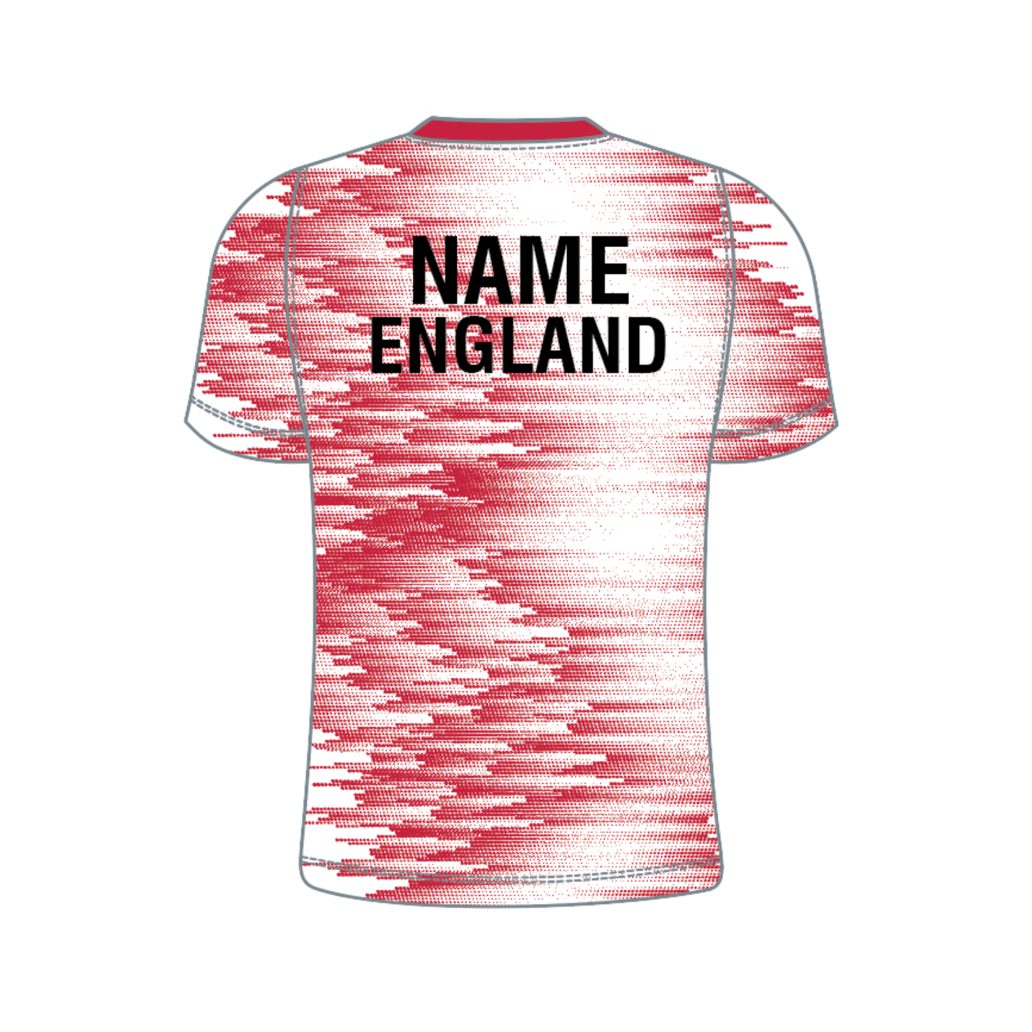 Yonex Kit Teamwear England Masters Badminton T015 Speed Fade V Neck T-Shirt Women - White/Red Clothing Yonex Teamwear