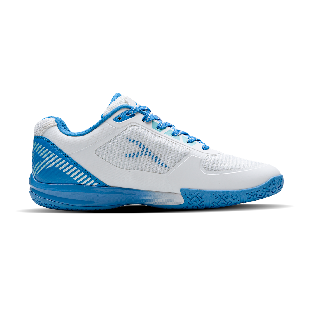 Hundred Beast Max Badminton Shoes - White White Blue Badminton Shoes Hundred