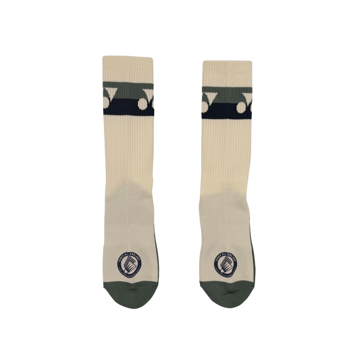 Yonex All England 1899 Crew Sock 26 Unisex, Cream, back view