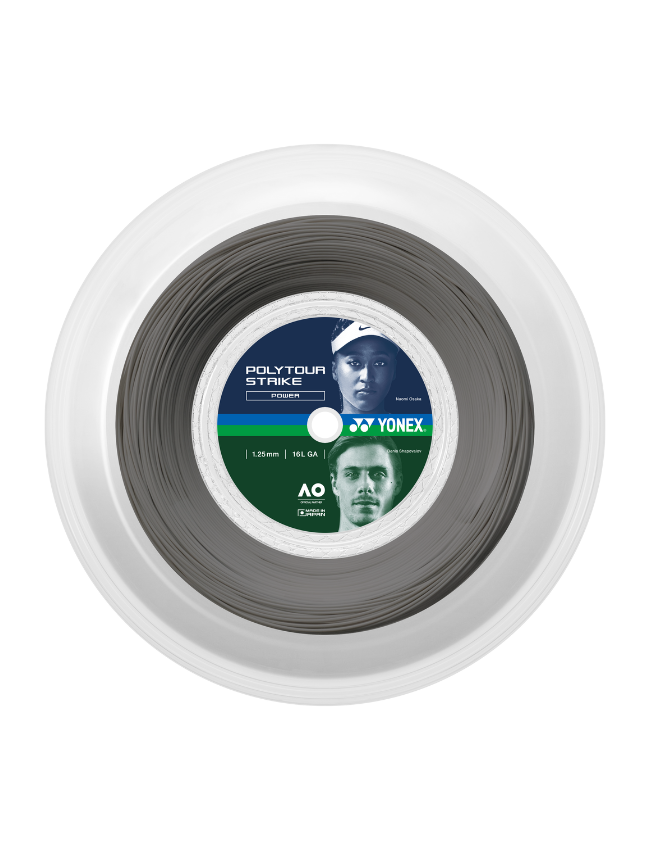 Yonex Polytour Strike 1.25mm 200m Reel Tennis String 200m Reel IRON GREY String (Reel) Yonex