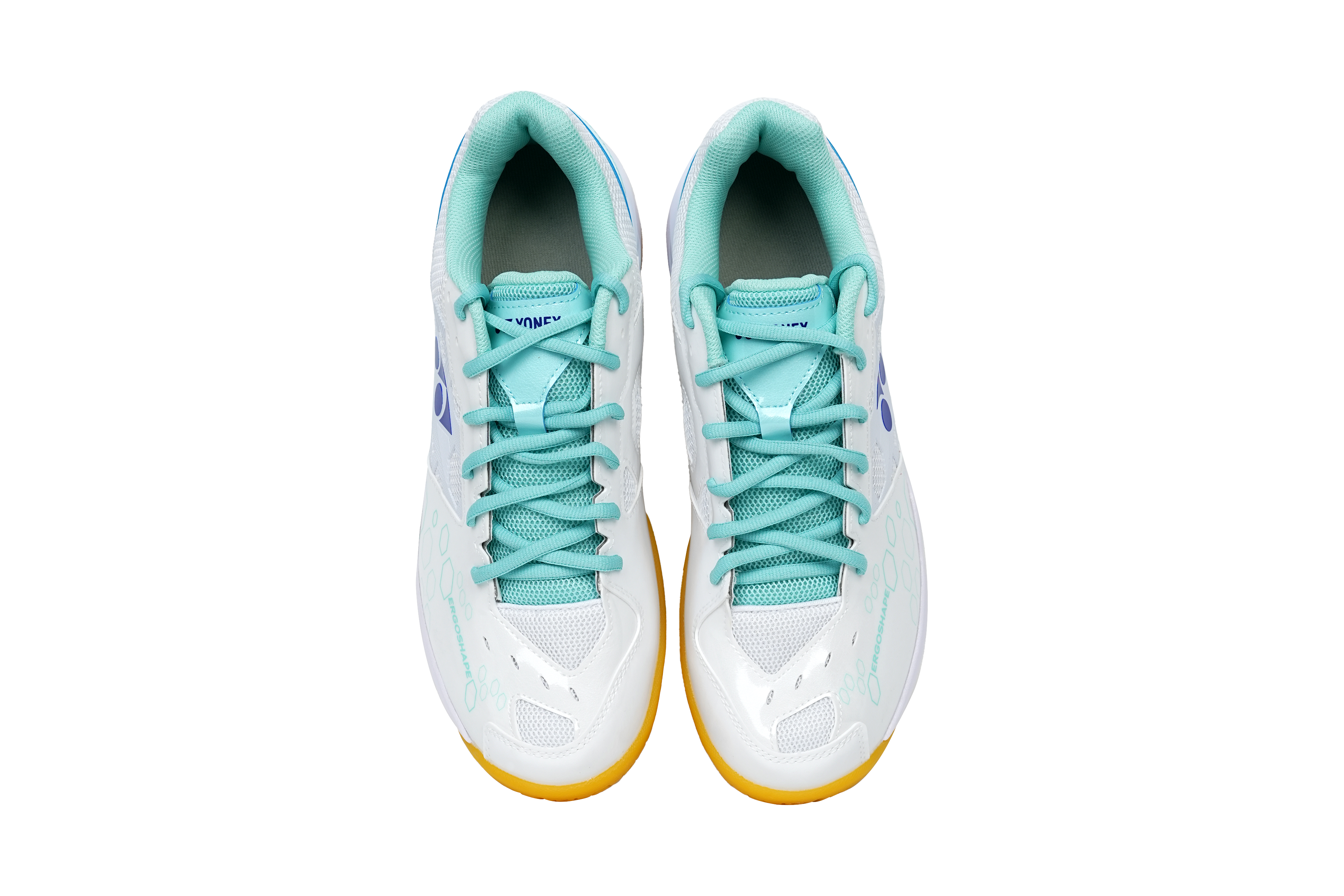 Yonex SHB101EX Power Cushion 101 Badminton Shoe Unisex - White/Mint Badminton Shoes Yonex