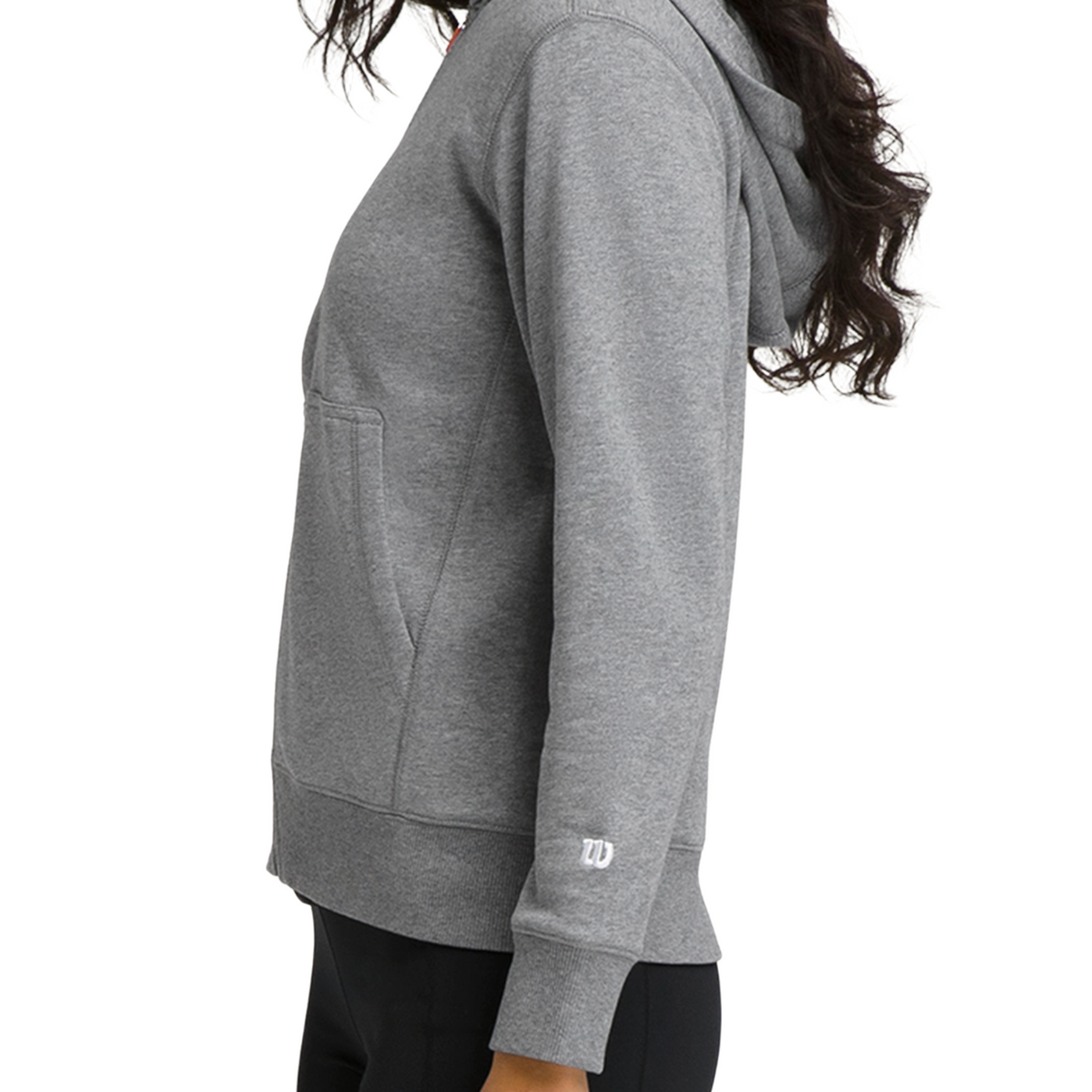 Wilson Team Zip Hoodie Women, Grey, side view