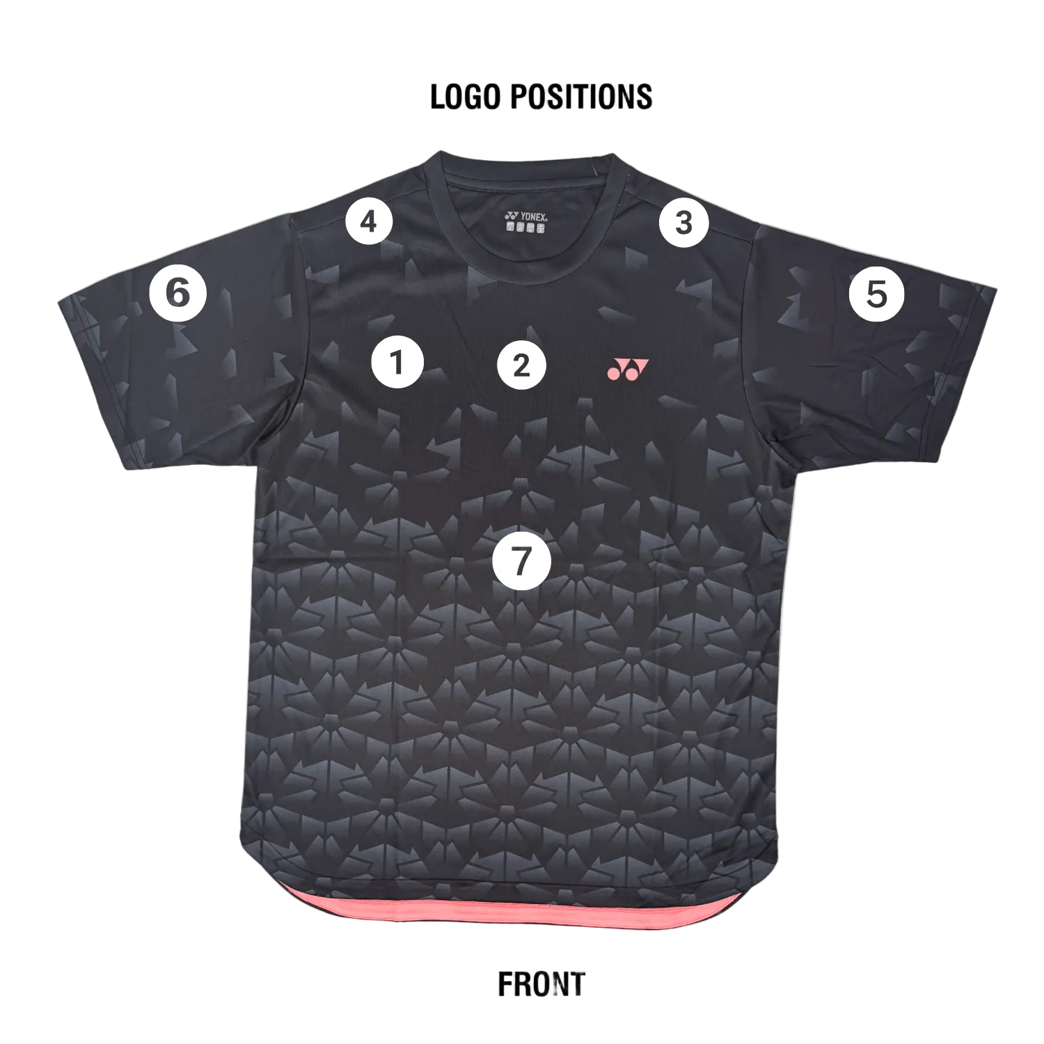 Yonex YTM 13 Sakura Crew Neck T-Shirt Unisex - Black Clothing Yonex