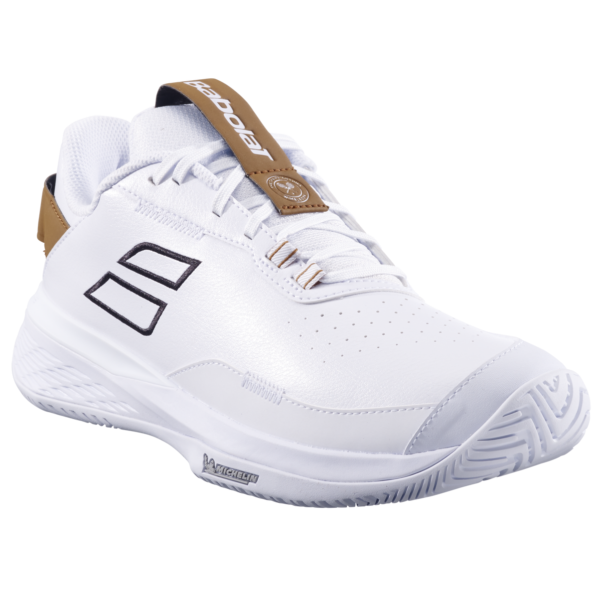 Babolat SFX Evo All Court Wimbeldon 2025 Tennis Shoes Men, White/After Dark, side view