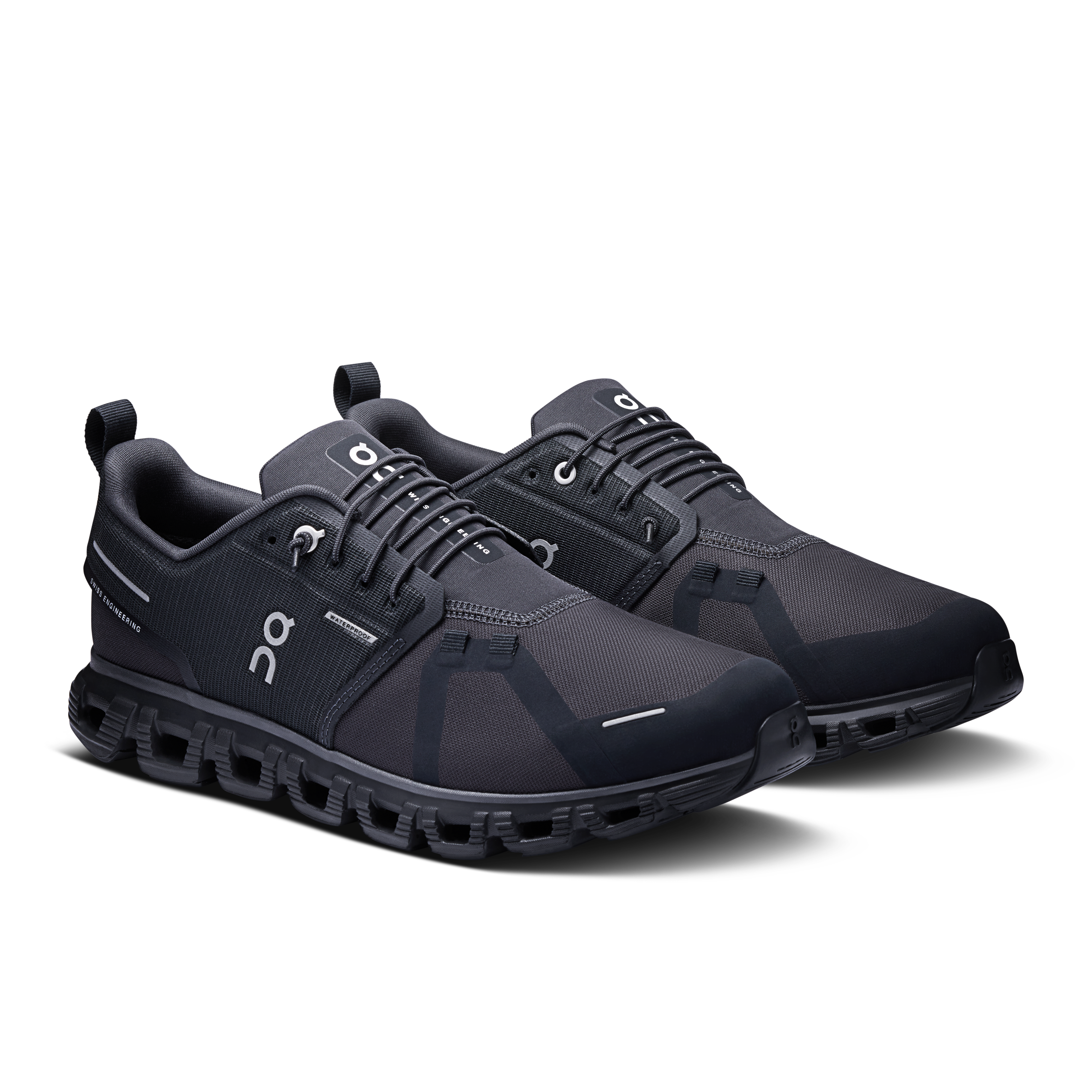 On Cloud 6 Waterproof Running Shoes Men - Black/Black