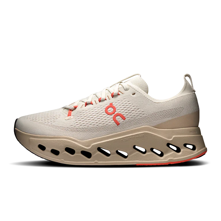 On Running Cloudsurfer Max Running Shoe Women - Ivory/Salmon Running Shoes On Running