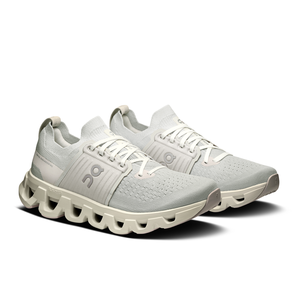On Cloudswift 4 Running Shoes Women, Wolf/Sand, back view
