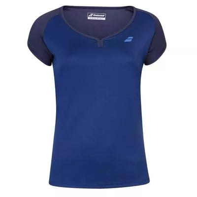 Babolat Play Cap Women Sleeve Top T-Shirt - Estate Blue Clothing Babolat
