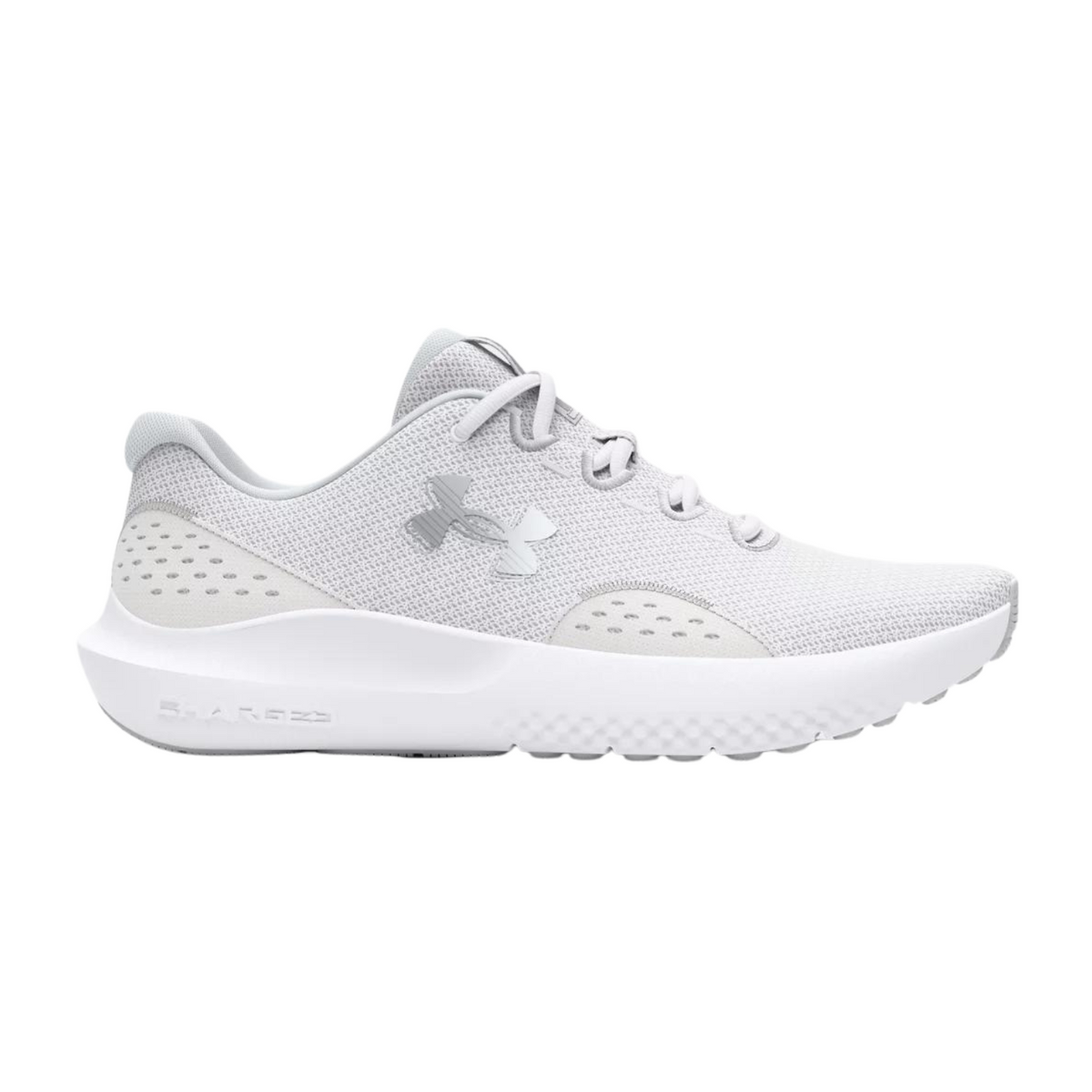 Under Armour Charged Surge 4 Running Shoe Women, Pink/White, back view