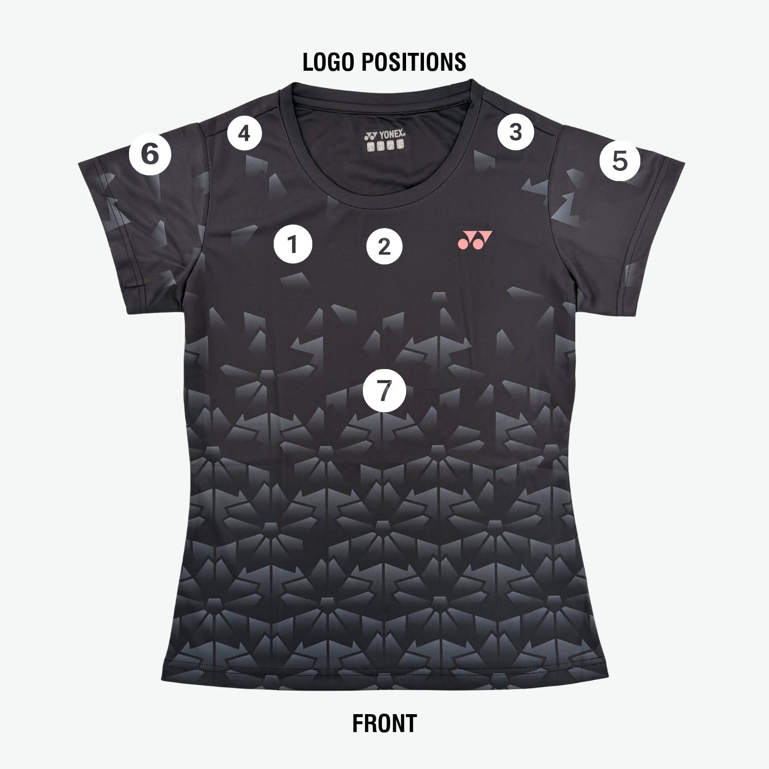 Yonex YTL 13 Sakura Womens T-Shirt Black Clothing Yonex