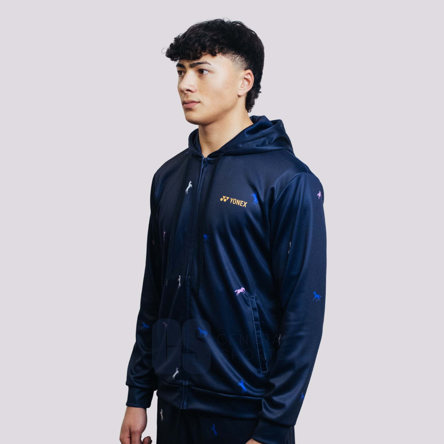 Yonex Night Rider – Unisex Zip Hoodie (Ink Blue) Yonex CNY2026 Zip Hood Sweat A Unisex Clothing Yonex